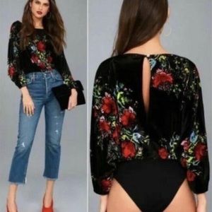 Free People Velvet Bodysuit